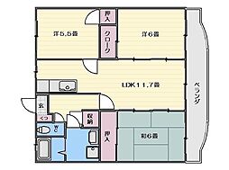 ビューテラスY.S. 3LDKの間取図画像