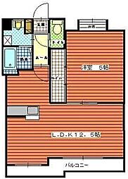 グリーンプラザ下荒田 1LDKの間取図画像