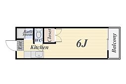 エクシード真砂 ワンルームの間取図画像
