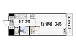 パセオ城山 1Kの間取図画像