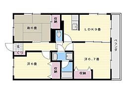 ロックヒルズ 3LDKの間取図画像