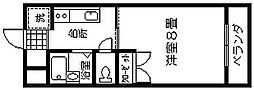 ヴィラヴェルデ 1Kの間取図画像