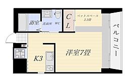 ライフプラス ワンルームの間取図画像
