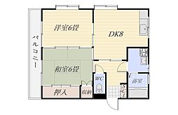 シャンポール太良 2DKの間取図画像