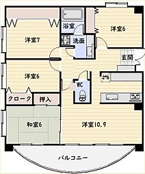 アミューパレス5 4LDKの間取図画像