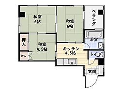 オリオン自動車ビル 3Kの間取図画像
