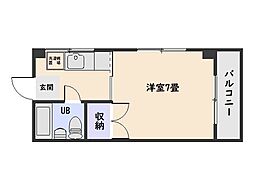 松田ビル 1Kの間取図画像