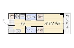 さくらヒルズ ワンルームの間取図画像