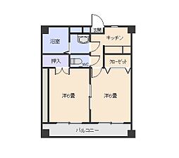 オーガスタ 2Kの間取図画像