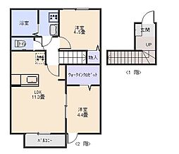 プラスパー 2LDKの間取図画像
