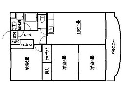 グランドベージュ1 3LDKの間取図画像