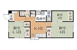 五百路アパート 3Kの間取図画像