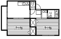 清和ガーデン 2DKの間取図画像