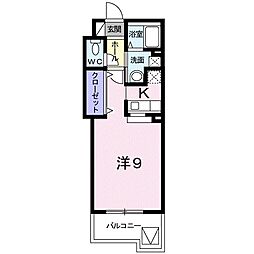 ベルフィオーレ壹岐 1Kの間取図画像