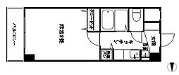 ピアチェーレA 1Kの間取図画像
