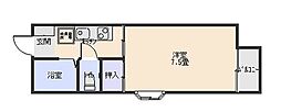 ハイツ明 1Kの間取図画像