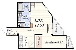BeLAB 1LDKの間取図画像