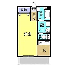 ニュープロスパータウン萬福 ワンルームの間取図画像