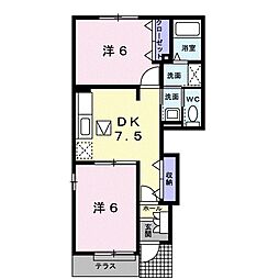 ファースト・ブランチ2 2DKの間取図画像