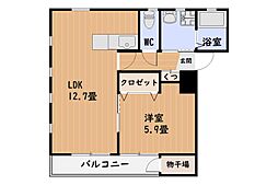 CaSaCalvet 1LDKの間取図画像