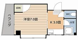 ＫＢＣビル 3階1Kの間取り