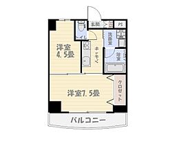 ヨーロピア荒田 7階2Kの間取り