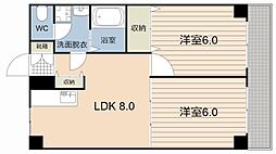 アヴェニールK 2LDKの間取図画像