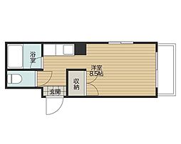 アリオンいづろ ワンルームの間取図画像