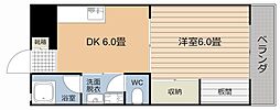 メゾン甲南 1DKの間取図画像