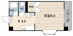 エレガント荒田21 1Kの間取図画像