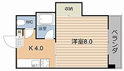 赤塚ビル 1Kの間取図画像