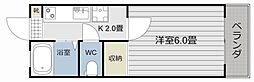 エントピア鴨池2 1Kの間取図画像