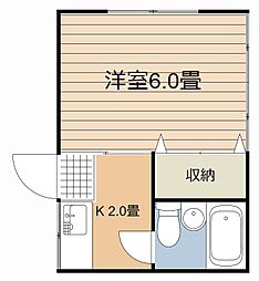 第3住友ハイツ 1Kの間取図画像