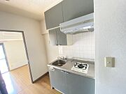 備え付の一口コンロ　調理スペース有