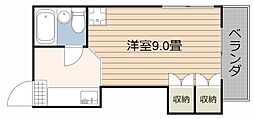 迫田ビル ワンルームの間取図画像
