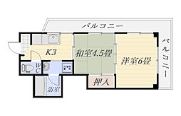 グリーンヴィレッヂ柿元 2Kの間取図画像