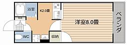 メゾピアノ 1Kの間取図画像