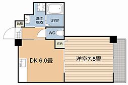 パームツウィン 1DKの間取図画像