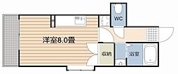 ロイヤルパレス荒田 ワンルームの間取図画像