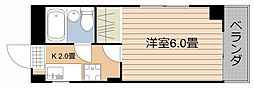 東ビル 1Kの間取図画像