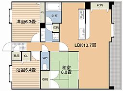 ロフティ郡元駅前 3LDKの間取図画像
