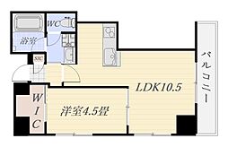 エスペランサ西田 2階1LDKの間取り