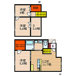 サニーガーデン 3SLDKの間取図画像