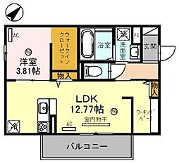 アルモニー彦根 1LDKの間取図画像