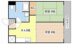バローゼ7 2Kの間取図画像