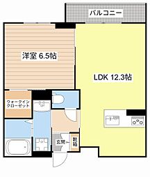 近江伊吹館 1LDKの間取図画像
