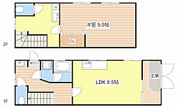 グリーンヒル 1LDKの間取図画像