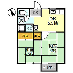 サンシャイン.エイト 2Kの間取図画像