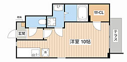 グランシャリオ ワンルームの間取図画像