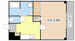 クリスタルコート 1Kの間取図画像
